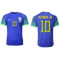 Dres Brazília Neymar Jr #10 Preč MS 2022 Krátky Rukáv